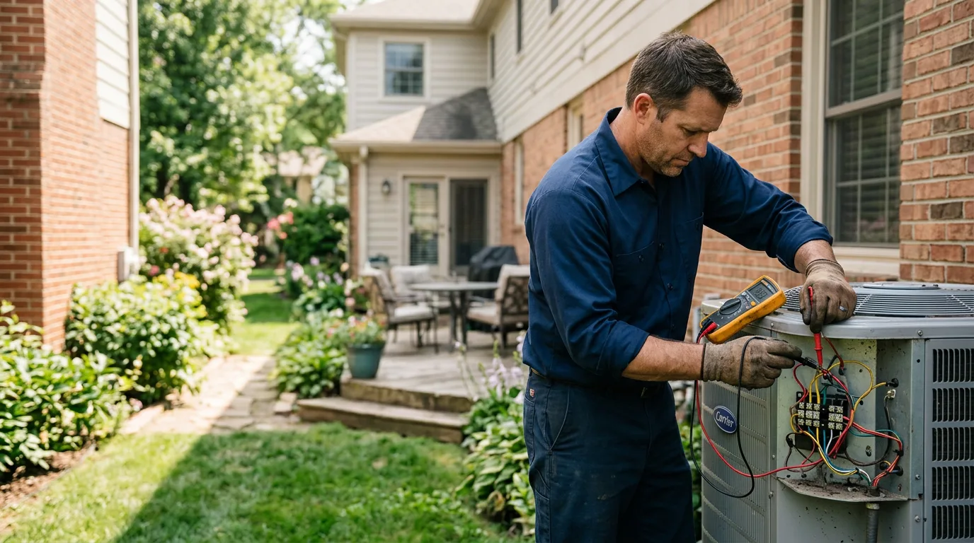 HVAC technician working near Hancock, NY